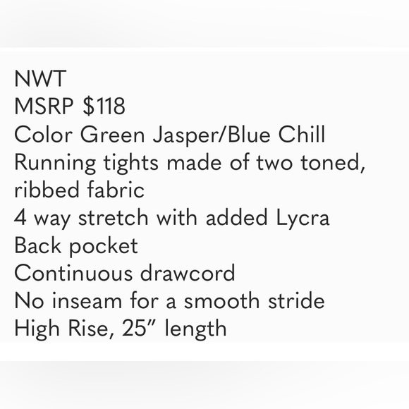 ⬇️⬇️NEW Lululemon size 8 base pace tight 25inch - Picture 9 of 10